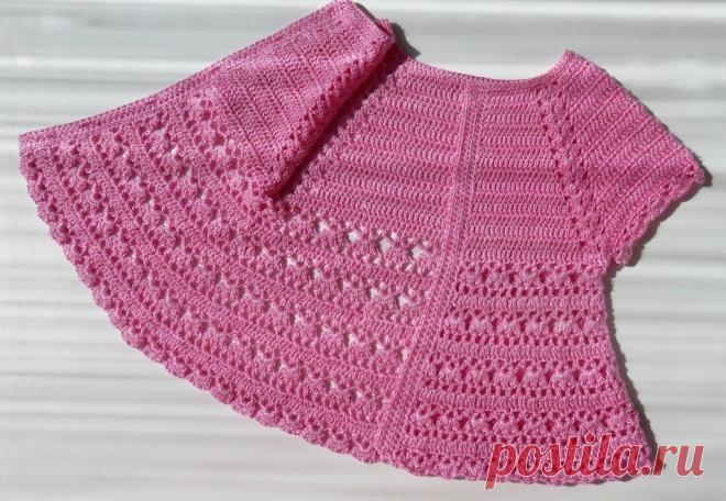 Красивая кофточка крючком. Возраст 1-2 годика Реглан сверху (Вязание крючком) — Журнал Вдохновение Рукодельницы