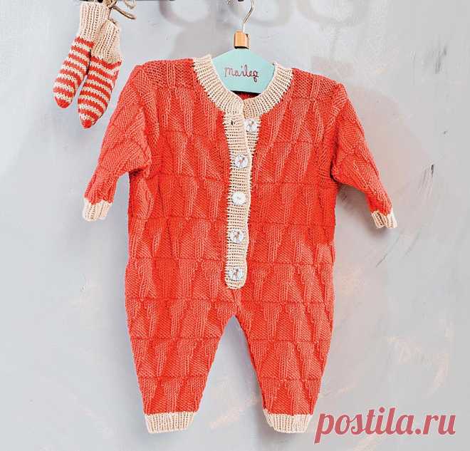 Комбинезон с рельефным узором - схема вязания спицами. Вяжем Комбинезоны на Verena.ru