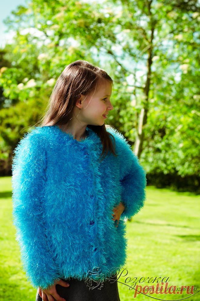 Жакет из пряжи травка | Для детей