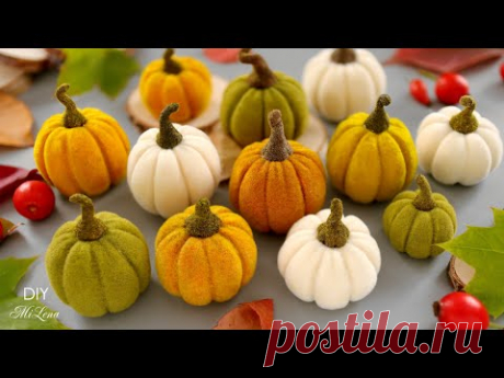 БАРХАТНАЯ ТЫКВА 🍂 БЕЗ БАРХАТА 🎃 НОЖНИЦ И ШИТЬЯ 🍂 Velvet pumpkin without velvet, scissors and sewing