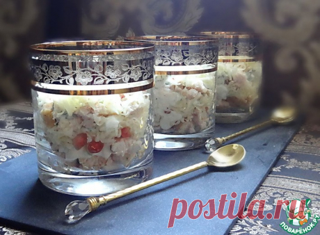 Салат-коктейль с курицей и гранатом Кулинарный рецепт