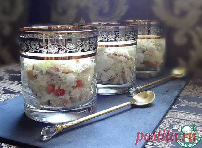 Салат-коктейль с курицей и гранатом Кулинарный рецепт