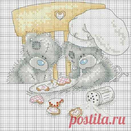 Схемы для вышивания Мишек Тедди крестиком