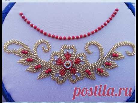 Hand embroidery /hand embroidery design with beads