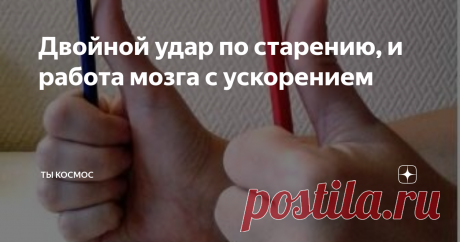 Двойной удар по старению, и работа мозга с ускорением Казалось бы, простенькие занятия, а эффект очень сильный