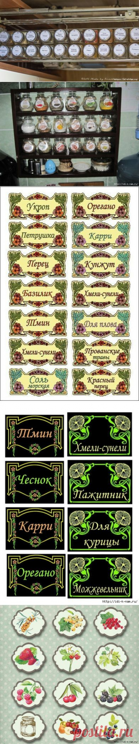этикетки для кухни