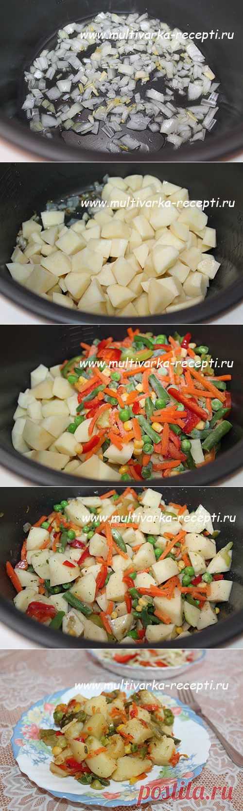 Мексиканская смесь в мультиварке с картофелем |