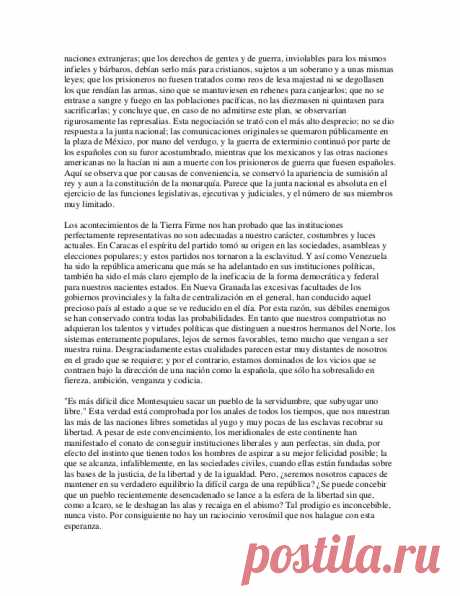 Carta de jamaica simón bolivar