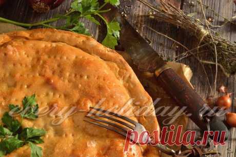 Пирог на кефире с мясом в духовке, пошаговый рецепт с фото