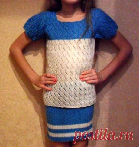 Комплект спицами для дочурки..