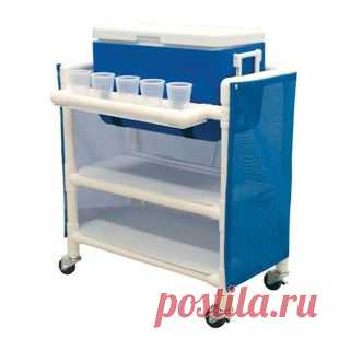 Ice Cart with Two Storage Shelves