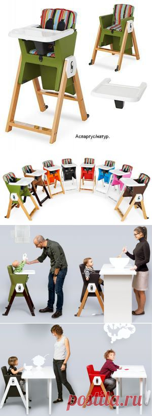 Детский стульчик (кресло) для кормления трансформер Age Design 3 в 1 (Канада) - от 6 мес до 6 лет "Верхнее положение" предназначено для кормления грудничков (от 6 мес до 2 лет). "Нижнее положение" сделано для сидения за обеденным кухонным столом и детского творчества" (от 2 до 6 лет). Уникальность в том, что это не просто стульчик трансформер, а ДЕТСКОЕ КРЕСЛО ТРАНСФОРМЕР!