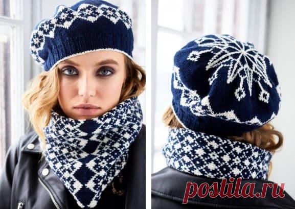 Снуд и берет в одном стиле