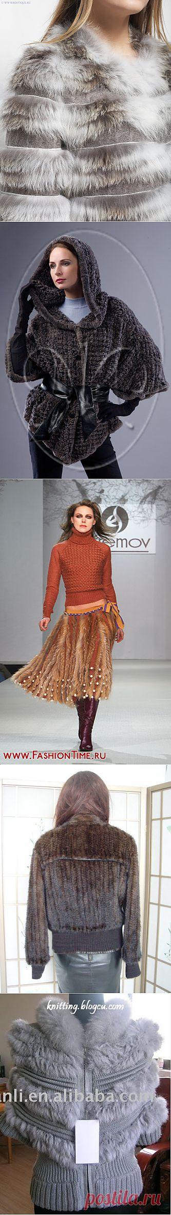 Вязаный мех. Пошаговые фото.