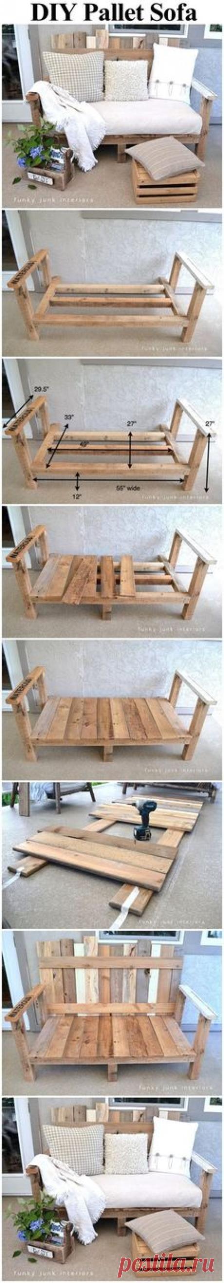 Pallet Wood Outdoor Sofa