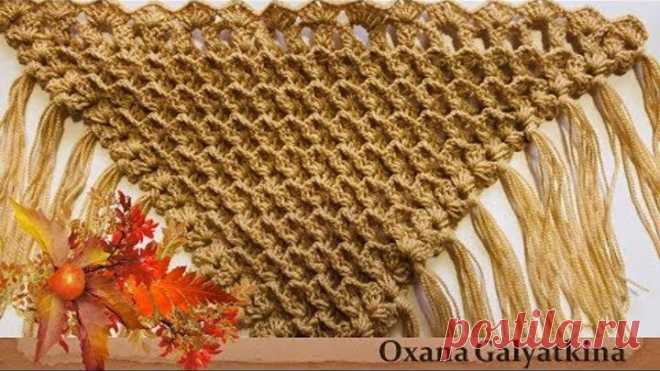ШАЛЬ КРЮЧКОМ БЫСТРО И ПРОСТО 3D.Как связать красивую  шаль.Сrochet shawl