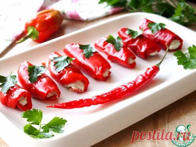 Рулетики из перца с творогом и грецкими орехами Кулинарный рецепт