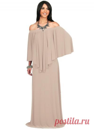 Plus Size Flounce Trim Off Shoulder Dress - OASAP.com