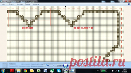 21 крестик: SAL.Как рассчитать размер салфетки.