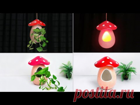 4 in 1- Hanging tree pot &amp; hanging night lamp making || Tree pot &amp; table lamp making at Home - YouTube