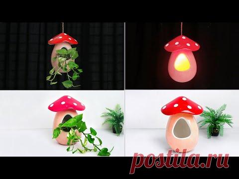 4 in 1- Hanging tree pot & hanging night lamp making || Tree pot & table lamp making at Home - YouTube