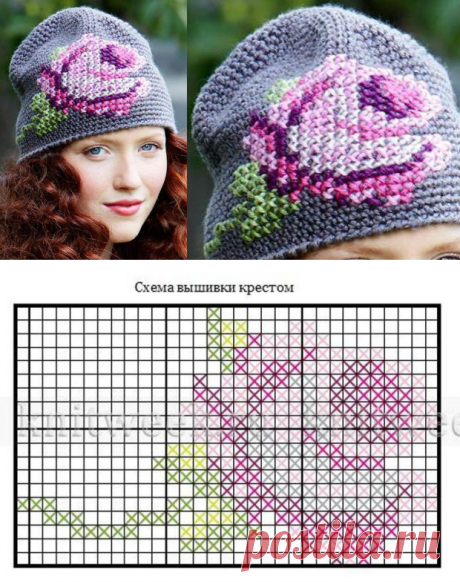 Шапочка с вышивкой