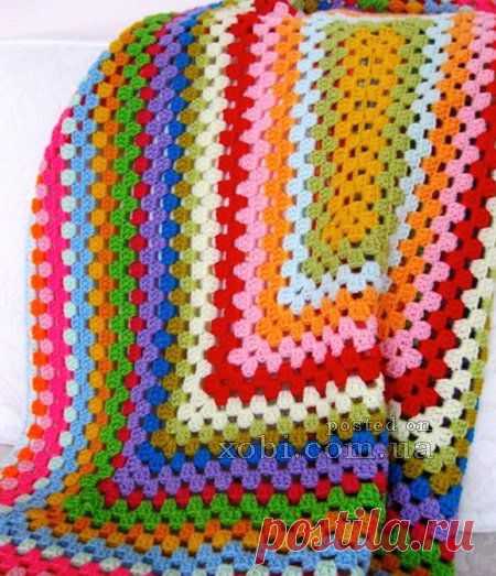 плед вязаный прямоугольник