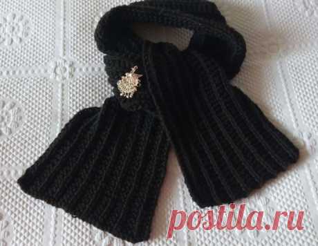 Двусторонний шарф и простая манишка