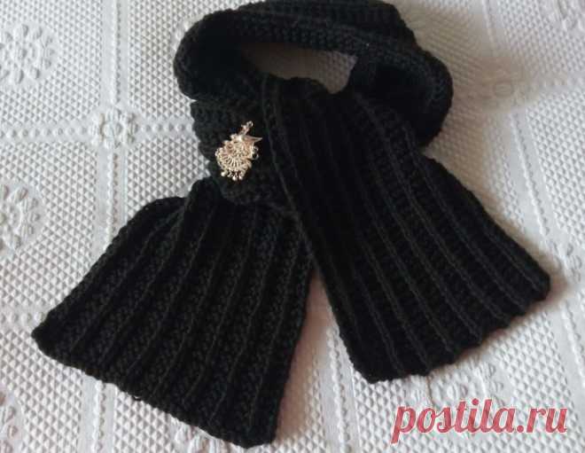 Двусторонний шарф и простая манишка