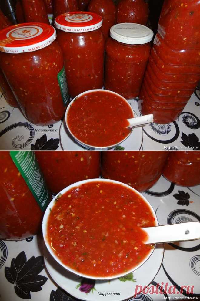 Мои заготовки. Острая подливка на уксусе (сацебели).