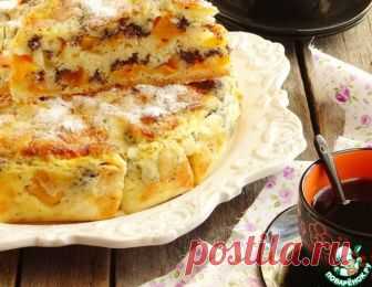 Манный пирог с персиками и маком – кулинарный рецепт