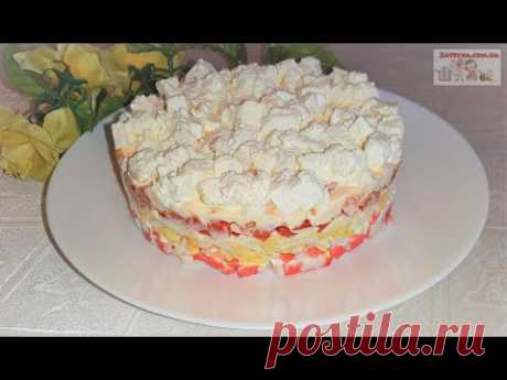 Потрясающе Вкусный Салат с Крабовыми Палочками, Помидорами и Сыром Фета / Salad with crab sticks