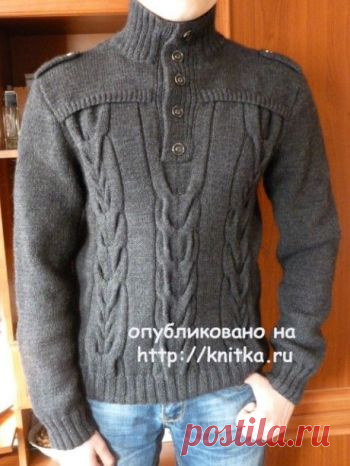 Мужской свитер спицами, 33 модели со схемами и описанием, Вязание для мужчин