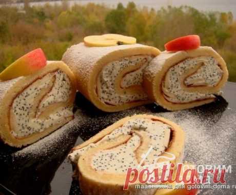 Рулет яблочно-маковый - пошаговый рецепт с фото на Готовим дома