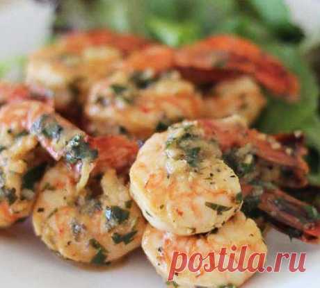 Креветки с чесноком и лимоном | Кулинарные рецепты