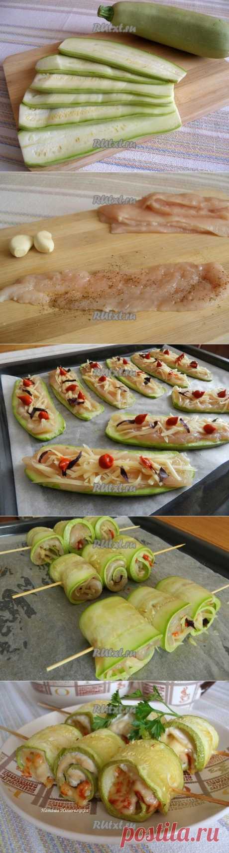 Для приготовления рулетиков из кабачка с куриным мясом