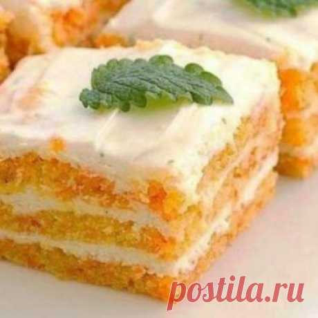 Пирожное с морковью и творожным кремом. Не вредно даже на ночь - МирТесен