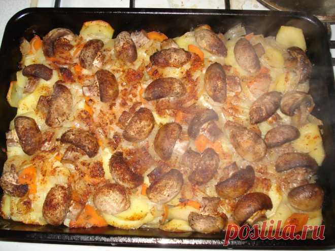 Жаркое с грибами.  †ПОСТНАЯ ТРАПЕЗА. РОЖДЕСТВЕНСКИЙ ПОСТ. РЕЦЕПТЫ†