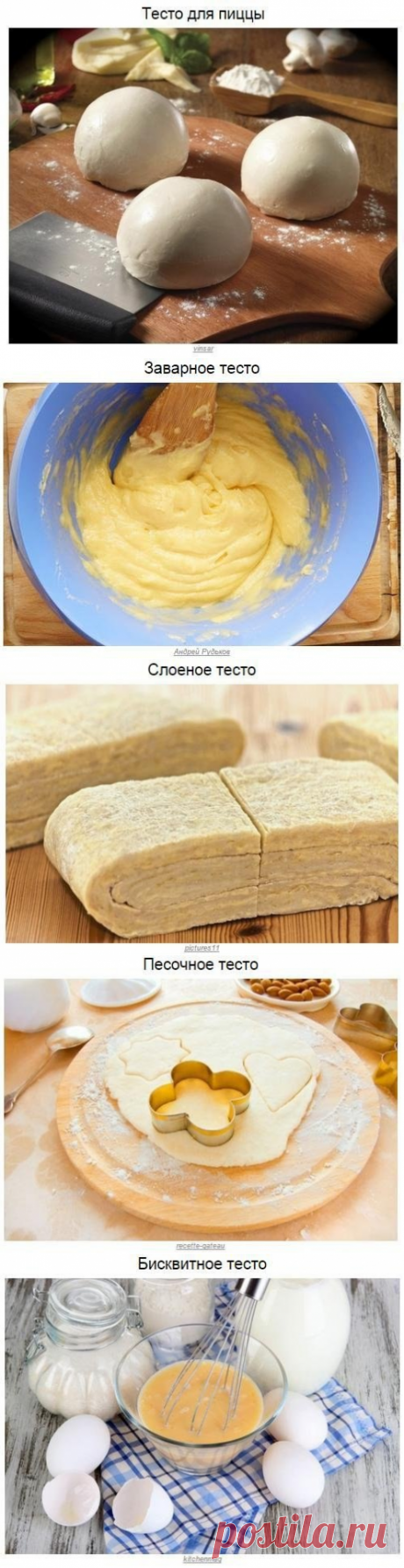 5 базовых рецептов теста