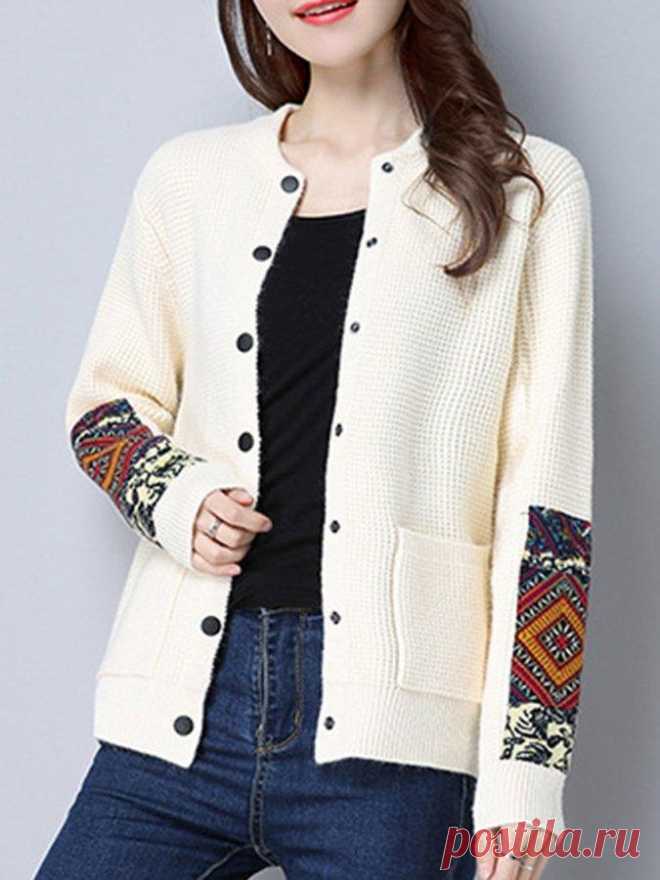 Langarm Ethnisch Pullover – glamtome