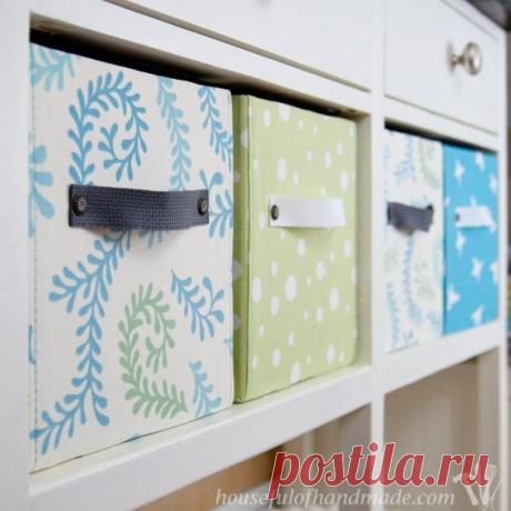 DIY Fabric Covered Storage Boxes