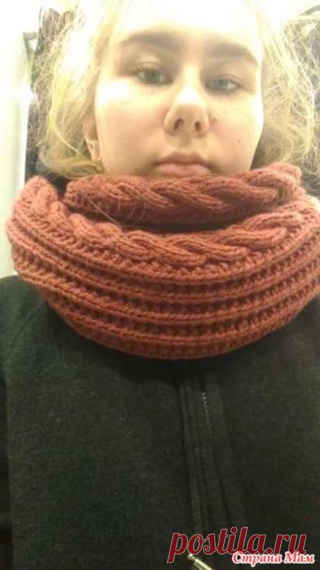 . Снуд цвета Марсала, спицами - Вязание - Страна Мам