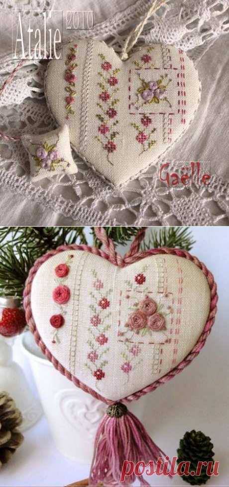 Atalie - Gaelle, пинкип-сердечко, вышивка.