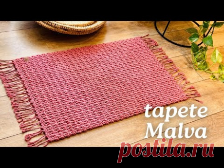 TAPETE DE CROCHÊ FÁCIL E ELEGANTE | APRENDA A FAZER O TAPETE MALVA NO TAMANHO QUE VC DESEJAR!