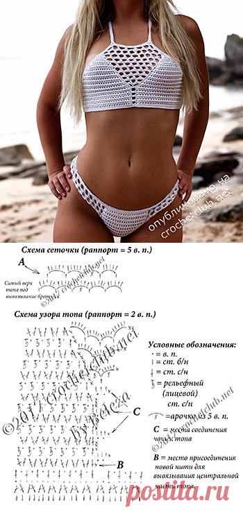Как связать кроп-топ Энди Багус - Вязание Крючком. Блог Настика