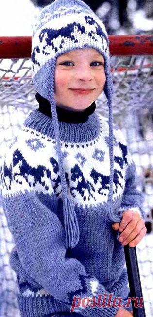 Свитер с лошадками для мальчика, зимний комплект для мальчика схемы | Все о рукоделии: схемы, мастер классы, идеи на сайте labhousehold.com