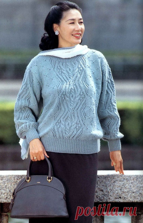 Ажурный джемпер спицами: нежность и элегантность для межсезонья | Вязание идеи для вдохновения | Дзен