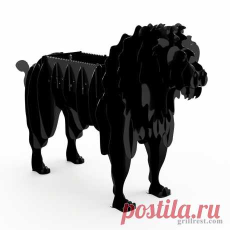 Скачать макет (чертеж) красивого мангала &quot;Лев&quot; в формате CDR, DXF