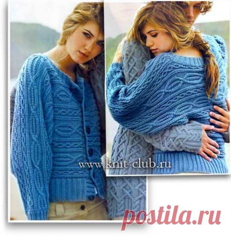 Вязаные женские кофты, вязание спицами