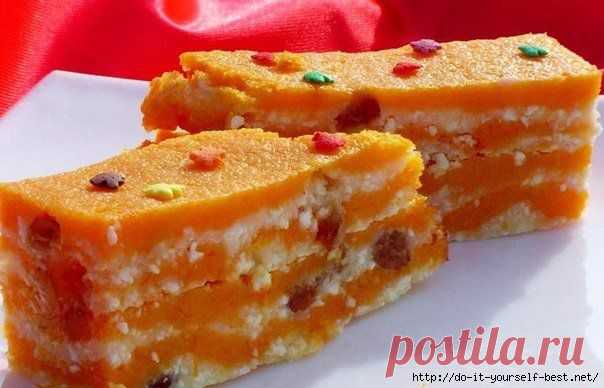 Творожно-тыквенная запеканка.